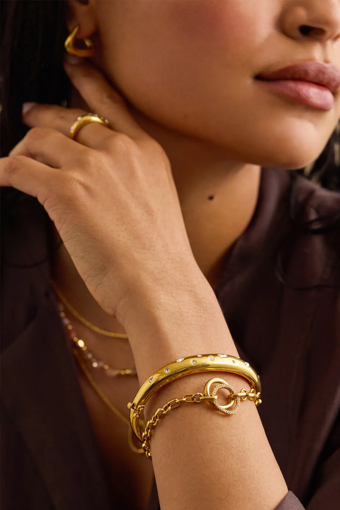 CZ Domed Bangle sold by Estella Bartlett product image thumbnail 2