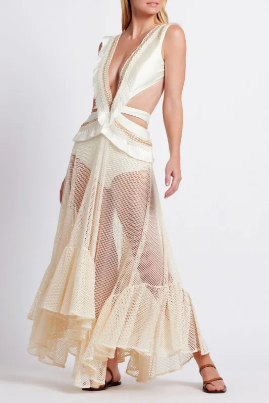 FRINGE NETTED BEACH DRESS sold by PatBO
