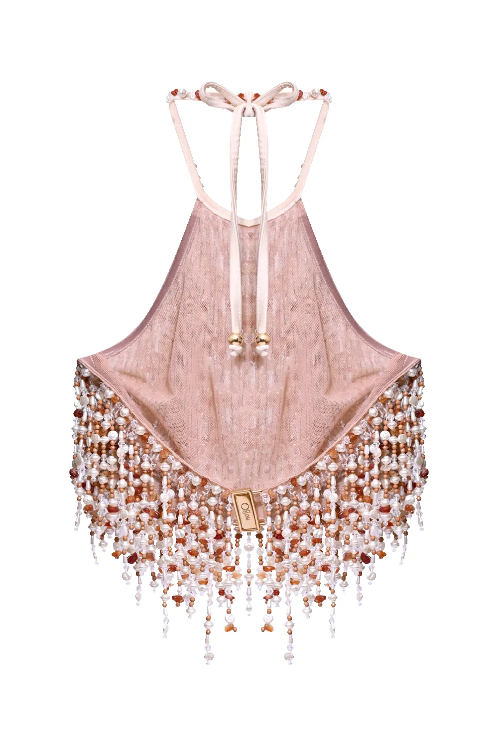 PEARL DUST EMBROIDERY HALTERNECK TOP sold by PatBO product image thumbnail 4