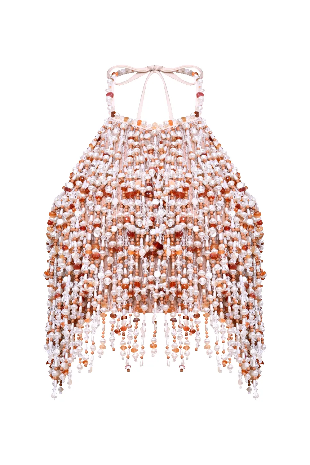 PEARL DUST EMBROIDERY HALTERNECK TOP sold by PatBO product image thumbnail 3