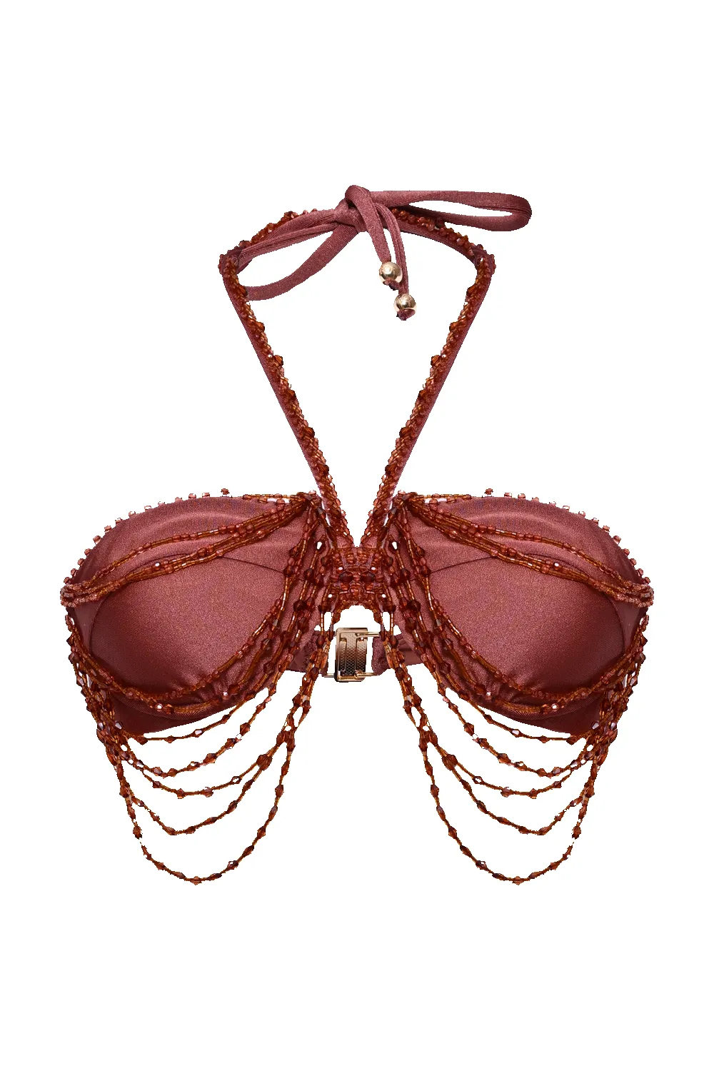 GOLDEN DUNE LYCRA HALTERNECK EMBROIDERED BIKINI TOP sold by PatBO product image thumbnail 2