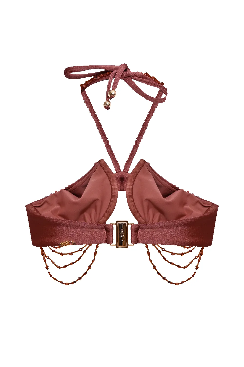 GOLDEN DUNE LYCRA HALTERNECK EMBROIDERED BIKINI TOP sold by PatBO product image thumbnail 4