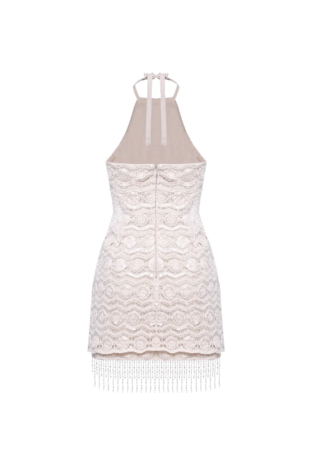 CROCHET BLOOM HALTERNECK MINI DRESS sold by PatBO product image thumbnail 3