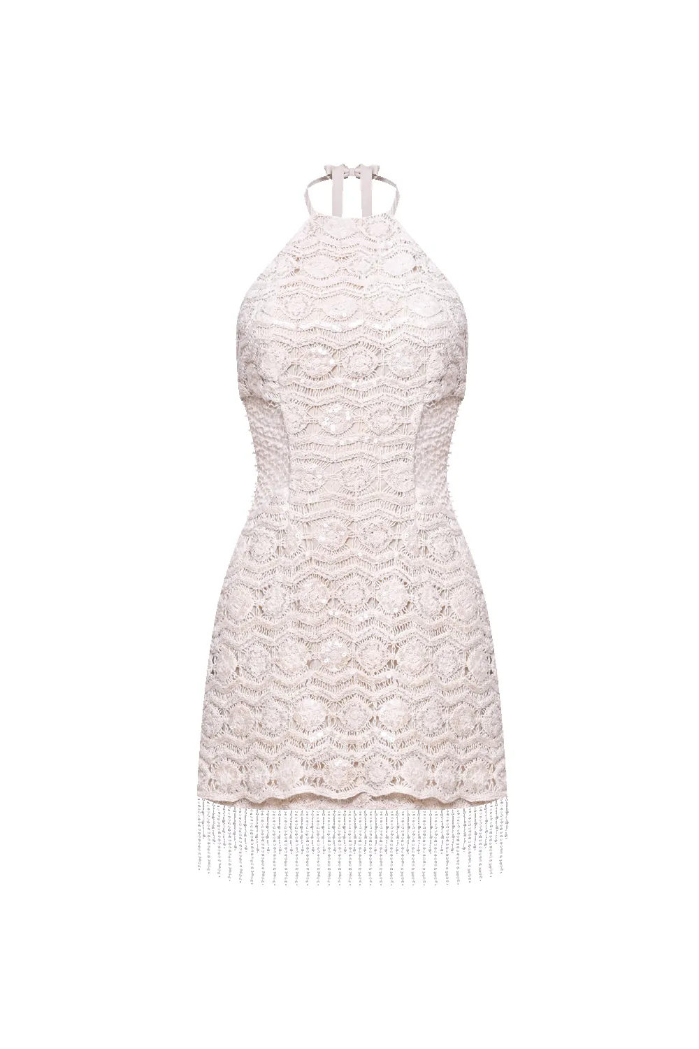 CROCHET BLOOM HALTERNECK MINI DRESS sold by PatBO product image thumbnail 2