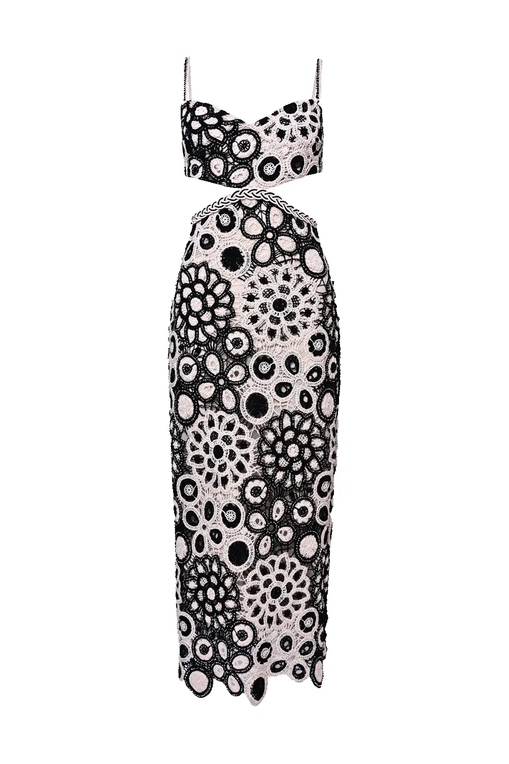 CORAL CROCHET CUTOUT MIDI DRESS sold by PatBO product image thumbnail 2