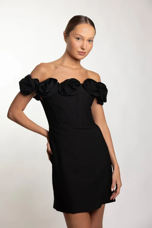LIGHT SPOT CREPE MINI DRESS made by PatBO