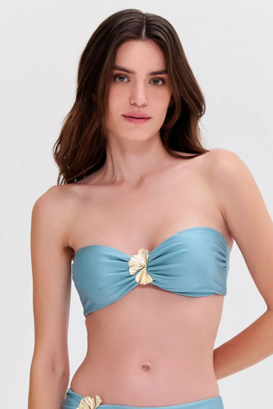 SEASHELL LYCRA HALTERNECK PETAL BIKINI TOP sold by PatBO