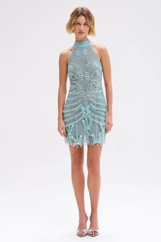 BUTTERFLY EMBROIDERY MINI DRESS sold by PatBO