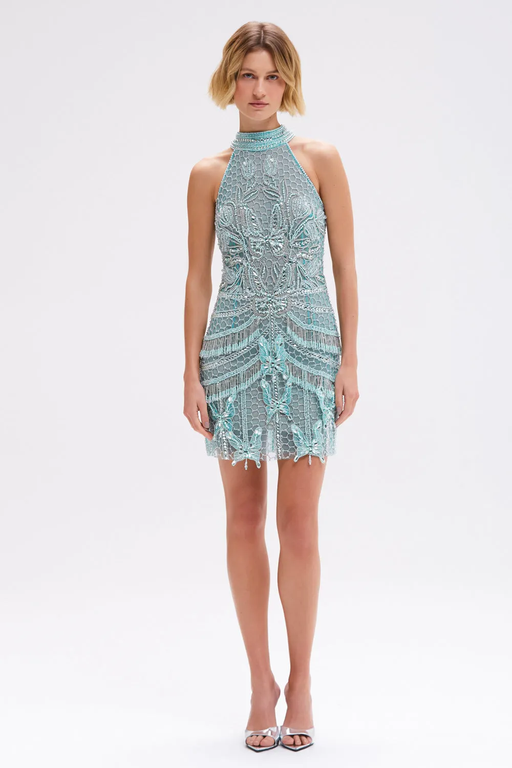 BUTTERFLY EMBROIDERY MINI DRESS sold by PatBO
