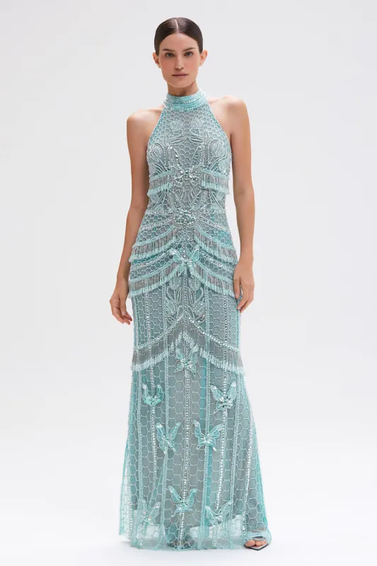 BUTTERFLY EMBROIDERY MAXI DRESS sold by PatBO