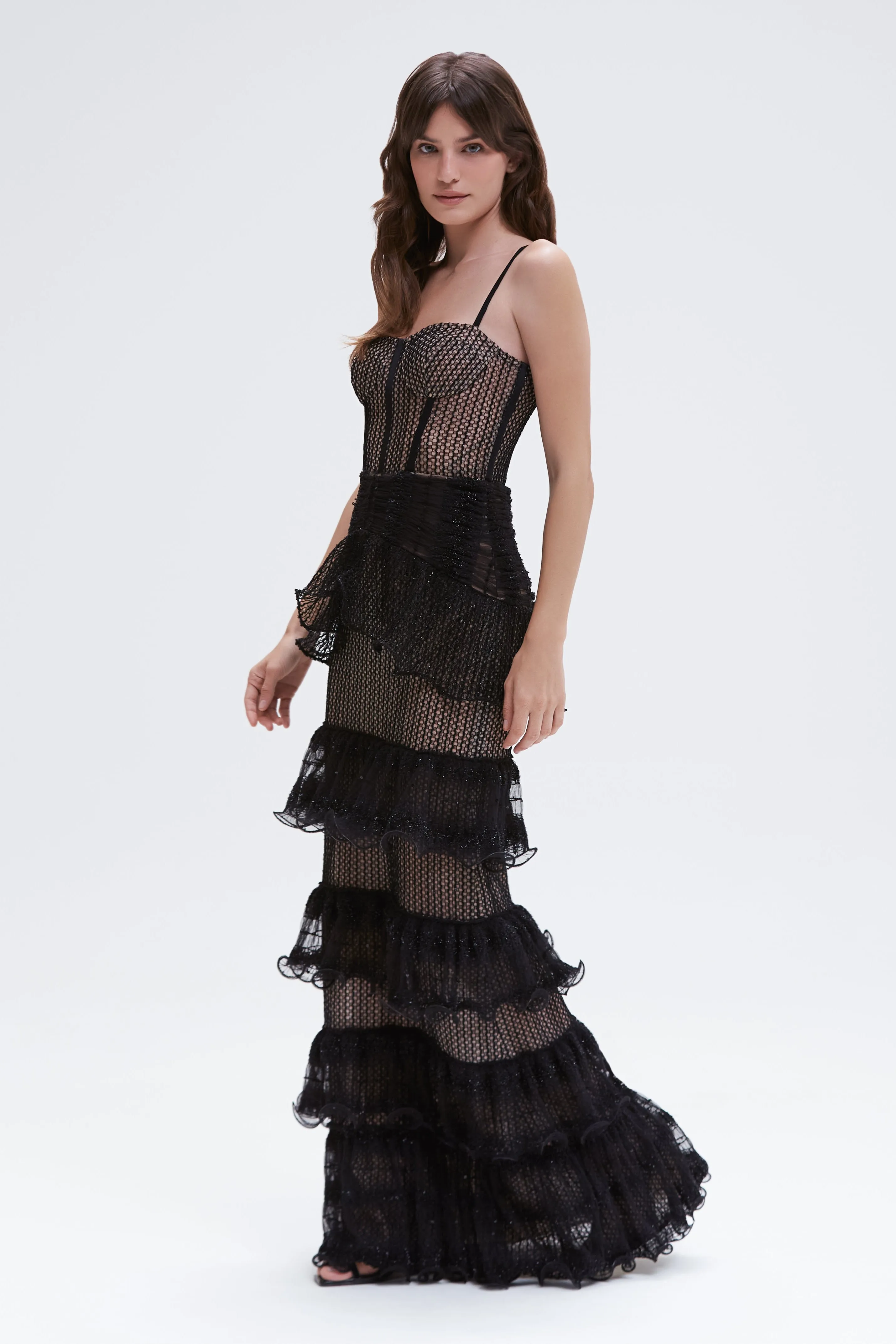 TULE TRANSPARENCY LONG DRESS sold by PatBO product image thumbnail 2