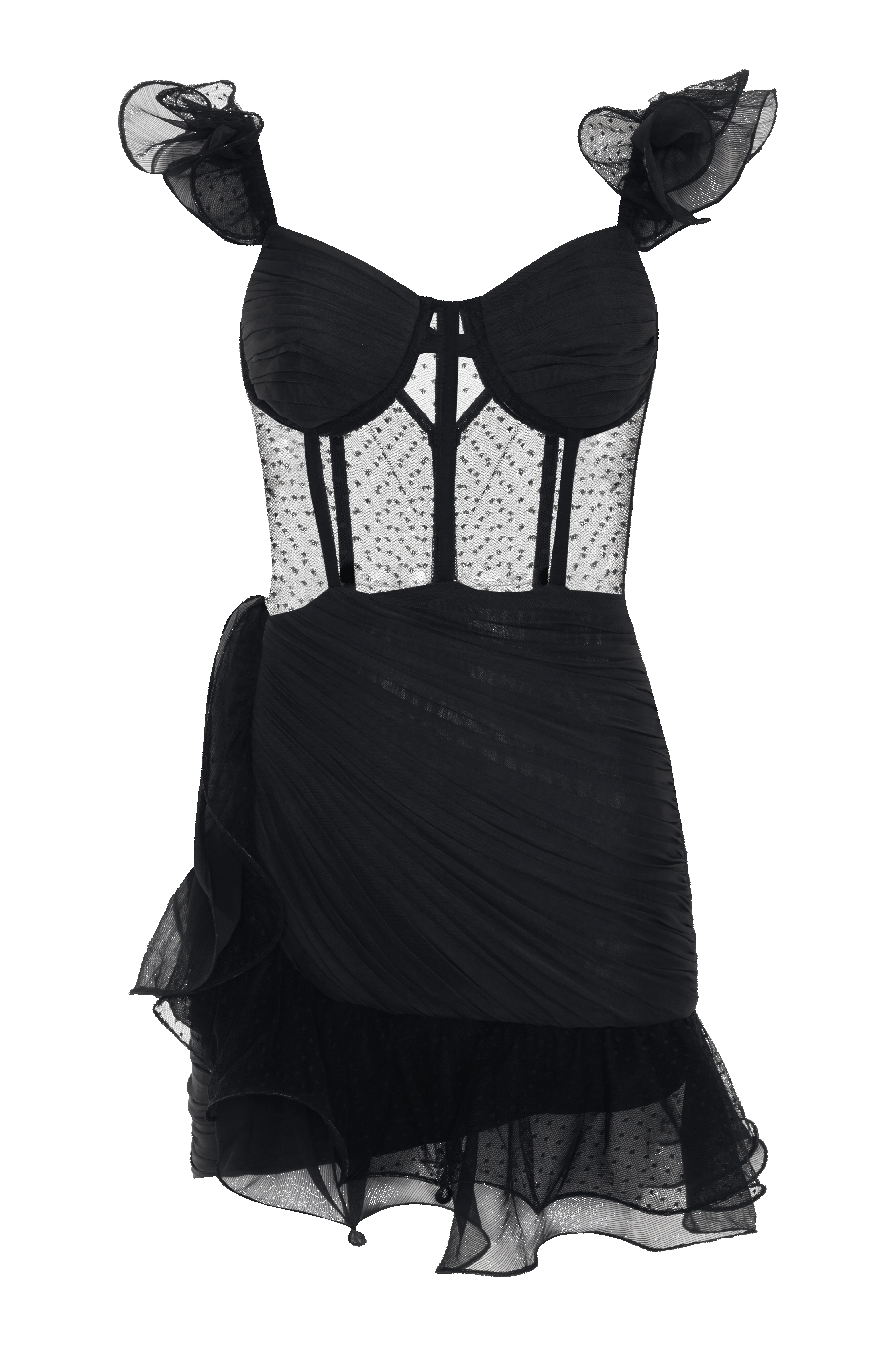LAILA LACE FLUTTER MINI DRESS sold by PatBO product image thumbnail 3