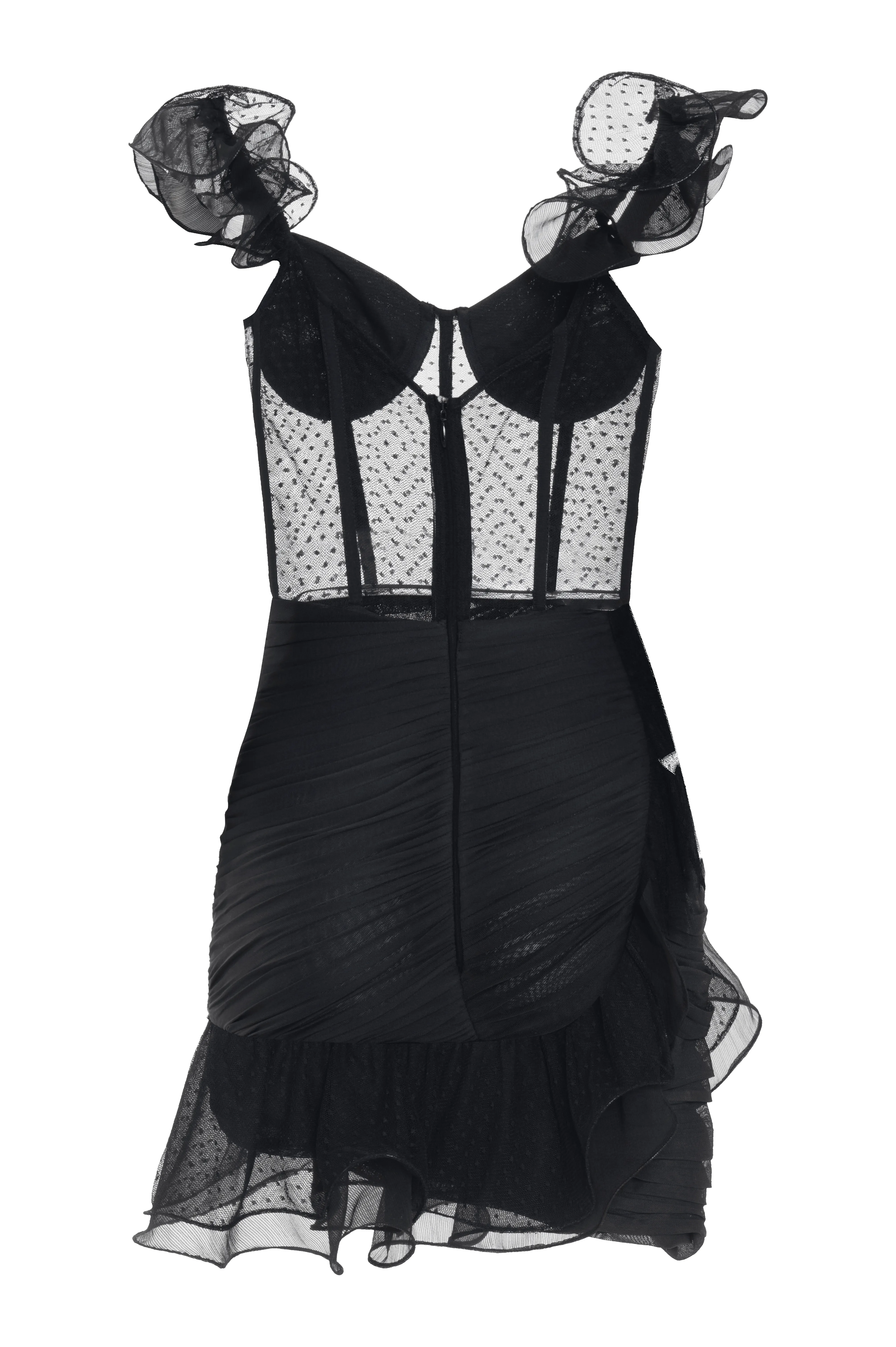LAILA LACE FLUTTER MINI DRESS sold by PatBO product image thumbnail 4
