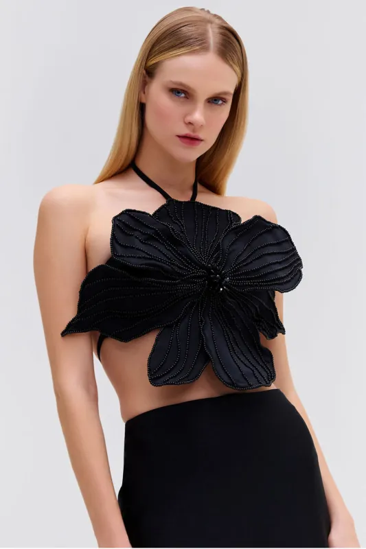 HAND-BEADED FLOWER TOP (EXCLUSIVE) sold by PatBO