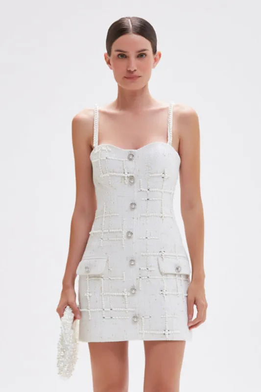 PEARL TWEED SHORT DRESS sold by PatBO