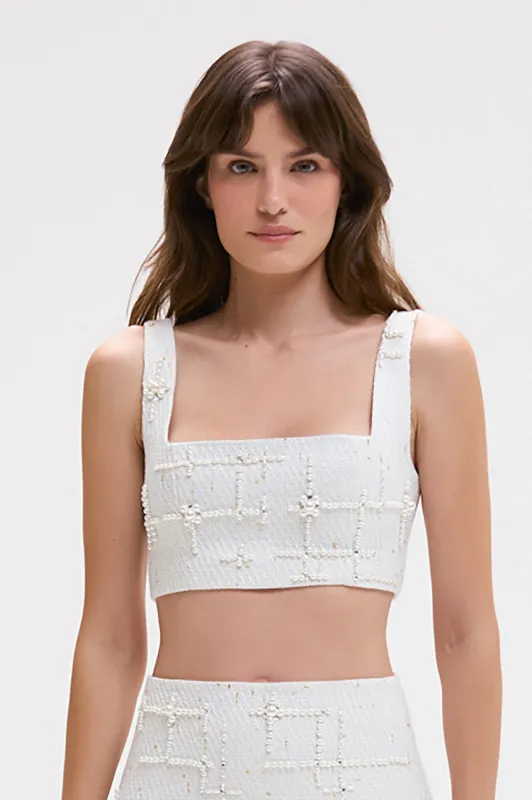 PEARL TWEED TOP sold by PatBO