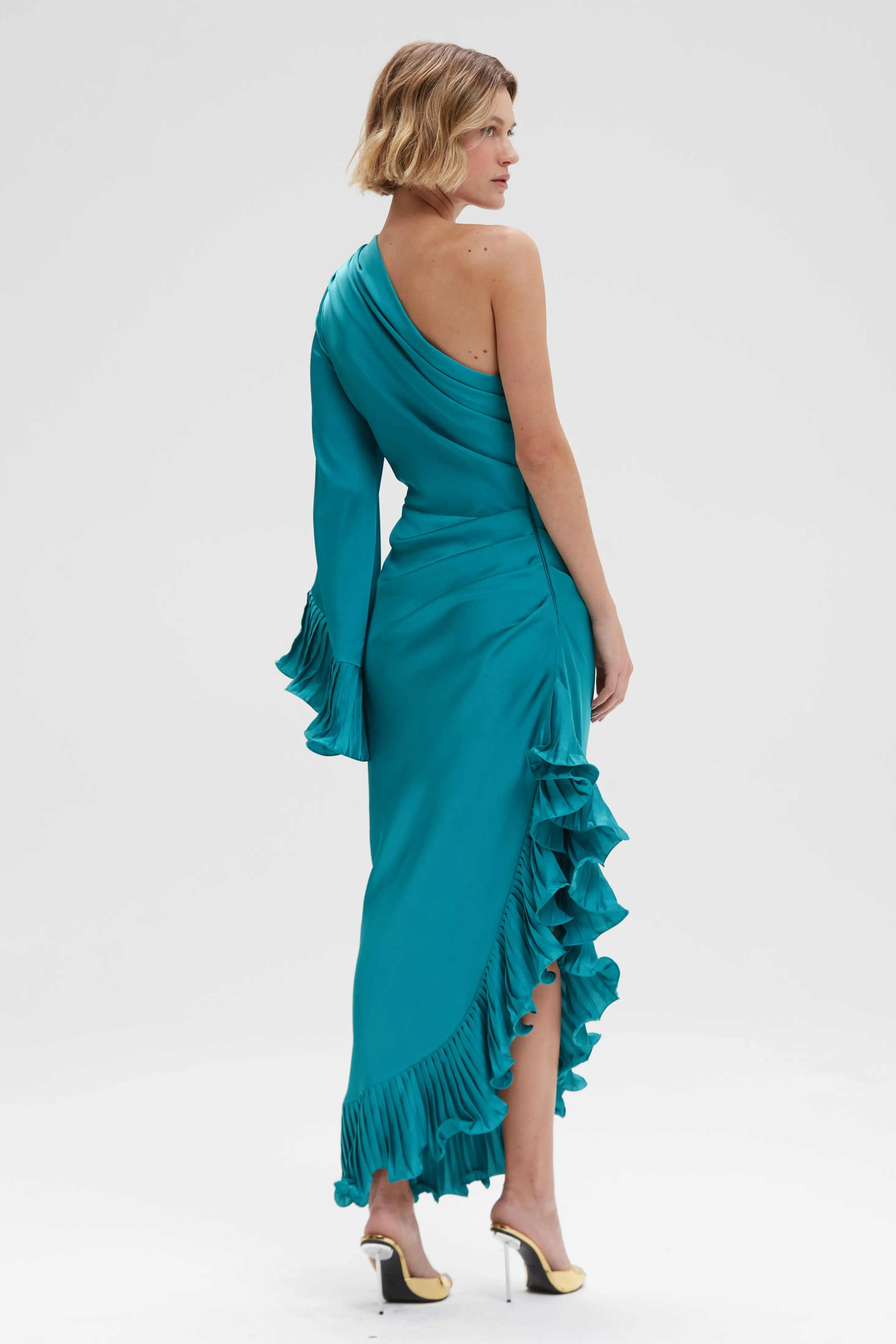 DREAM SATIN ONE SHOULDER MIDI DRESS sold by PatBO product image thumbnail 2