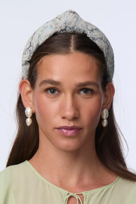 KNOTTED DAMASK BROCADE HEADBAND sold by PatBO