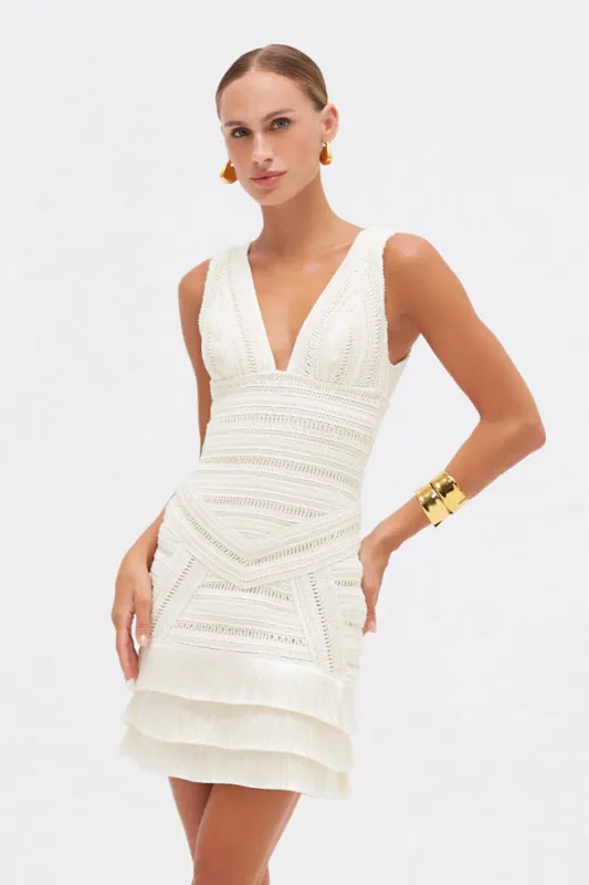 RADIANT FRINGE MINI DRESS sold by PatBO