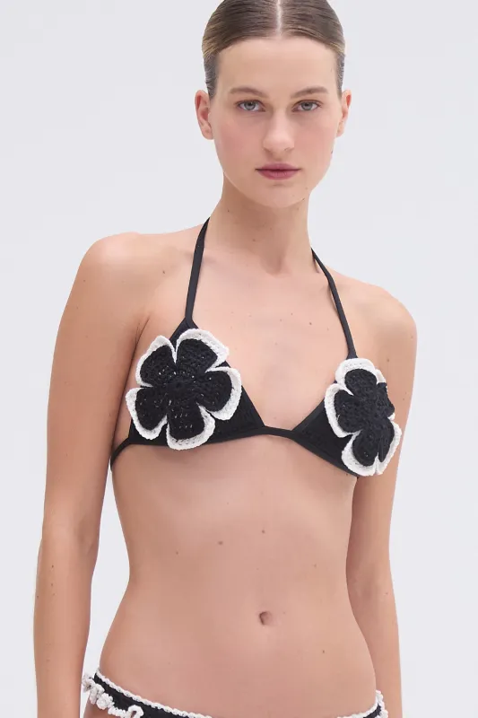 POPPY CROCHET FLOWER BIKINI TOP made by PatBO