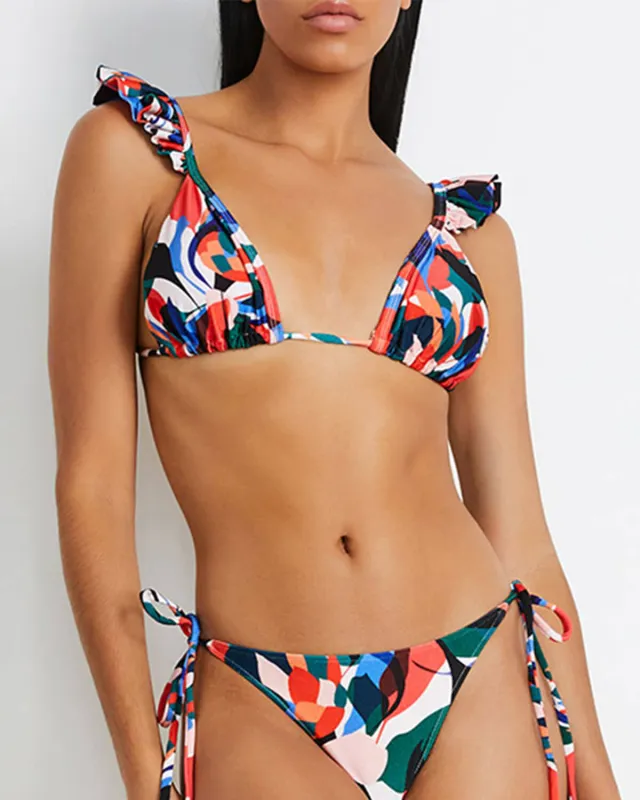 Protea Ruffle String Bikini Top (FINAL SALE) made by PatBO