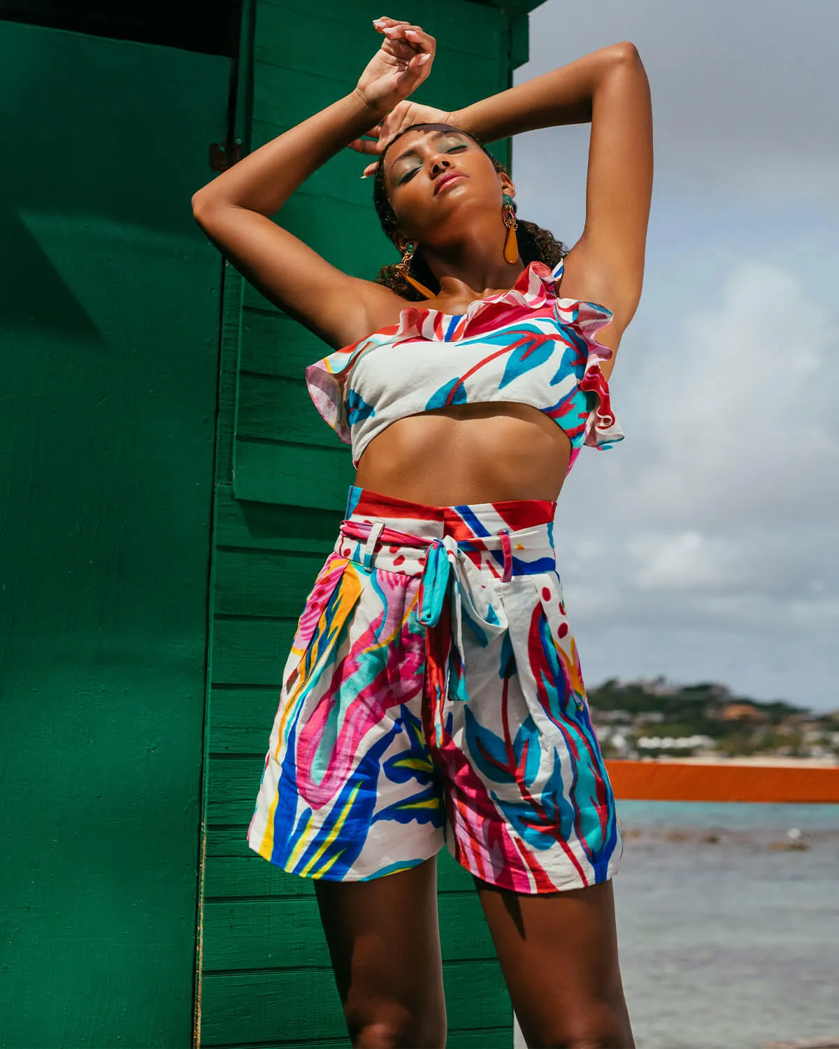 Flora One Shoulder Cropped Top (FINAL SALE) sold by PatBO product image thumbnail 4