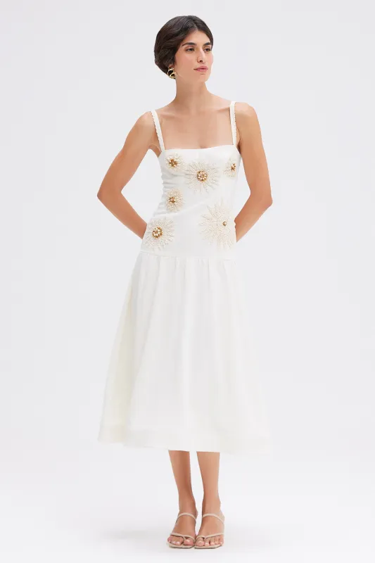 TROPIC LINEN MIDI DRESS made by PatBO