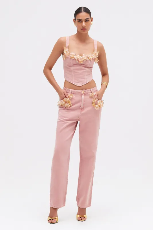 PINK DENIM PANT sold by PatBO