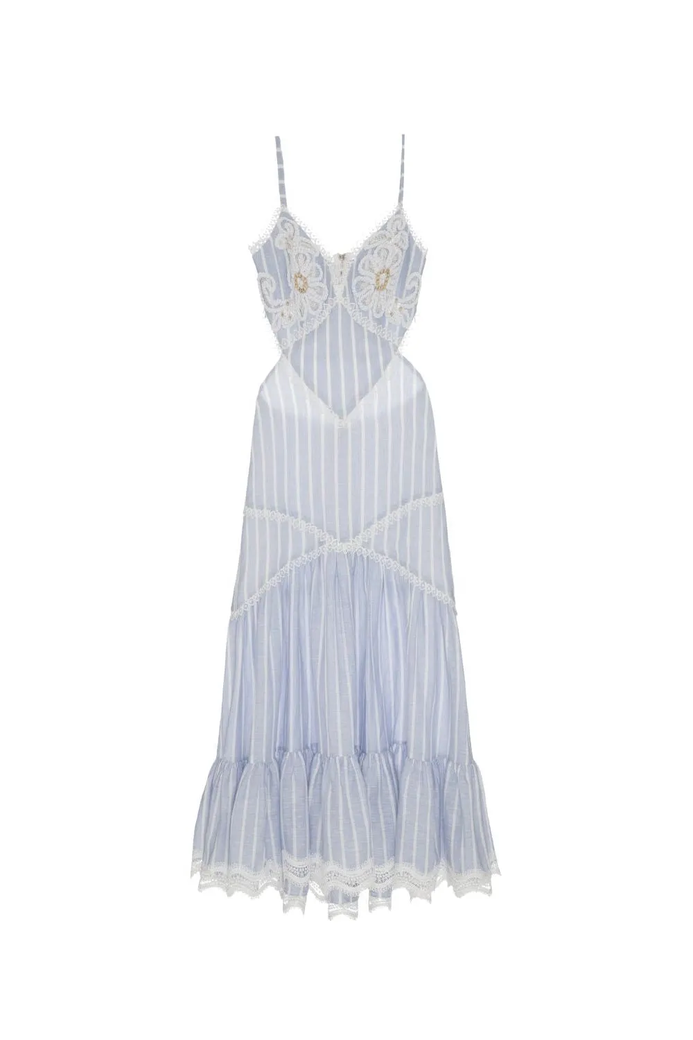 MARINE LINEN CUT OUT MIDI DRESS sold by PatBO product image thumbnail 3