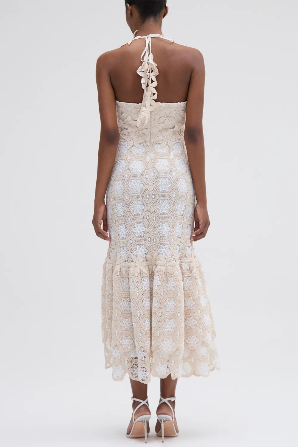 NATURAL CROCHET MIDI DRESS sold by PatBO product image thumbnail 3