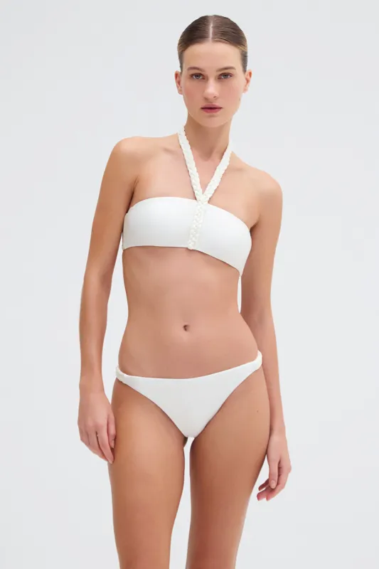 PATBO X CAMILA COELHO JERSEY SANDS BRAIDED BIKINI BOTTOM sold by PatBO