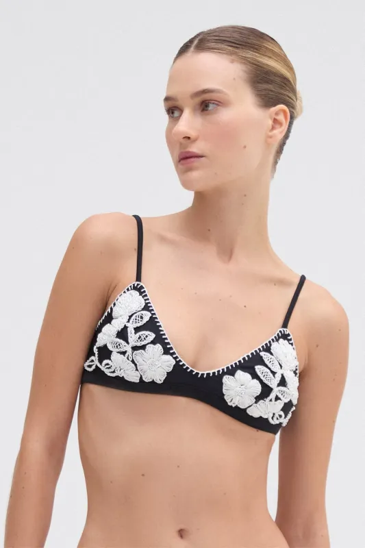 EMBROIDERED BIKINI TOP made by PatBO