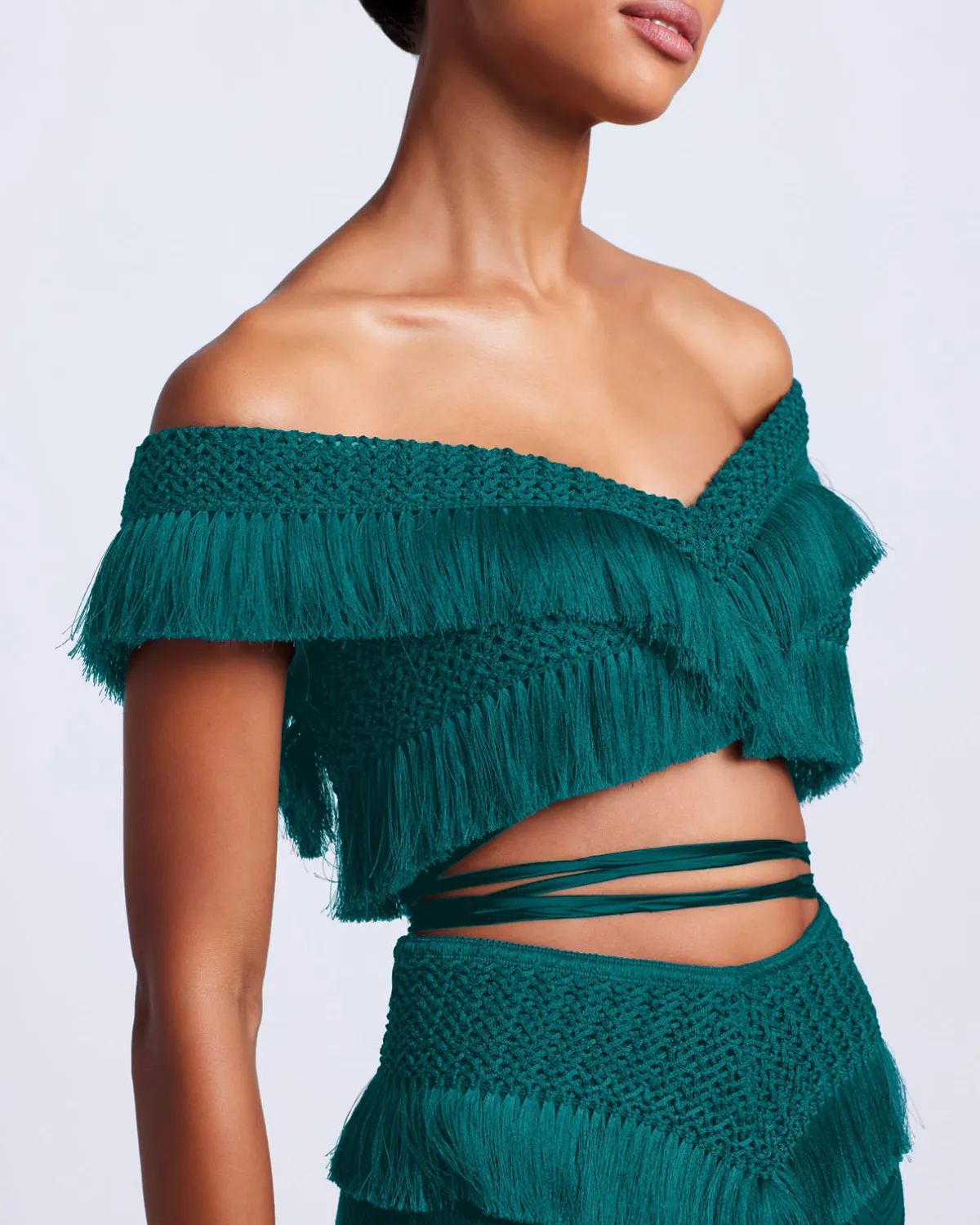 FRINGE TRIM CROPPED TOP sold by PatBO product image thumbnail 2