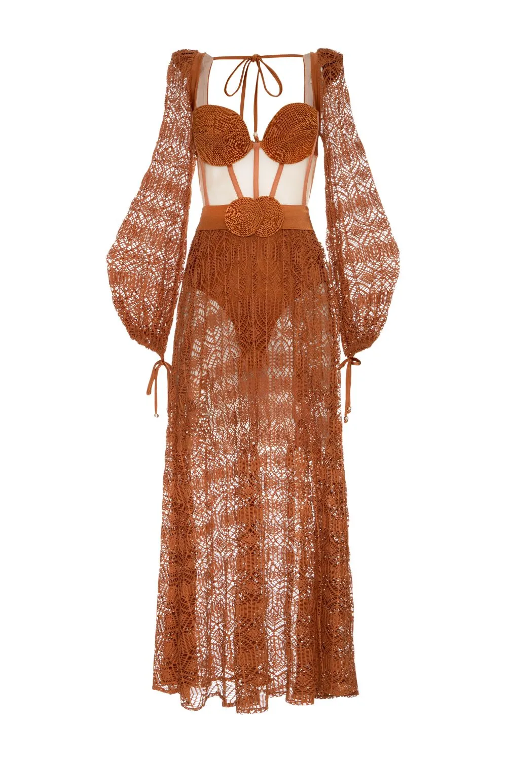 PINE LACE BUSTIER DRESS sold by PatBO