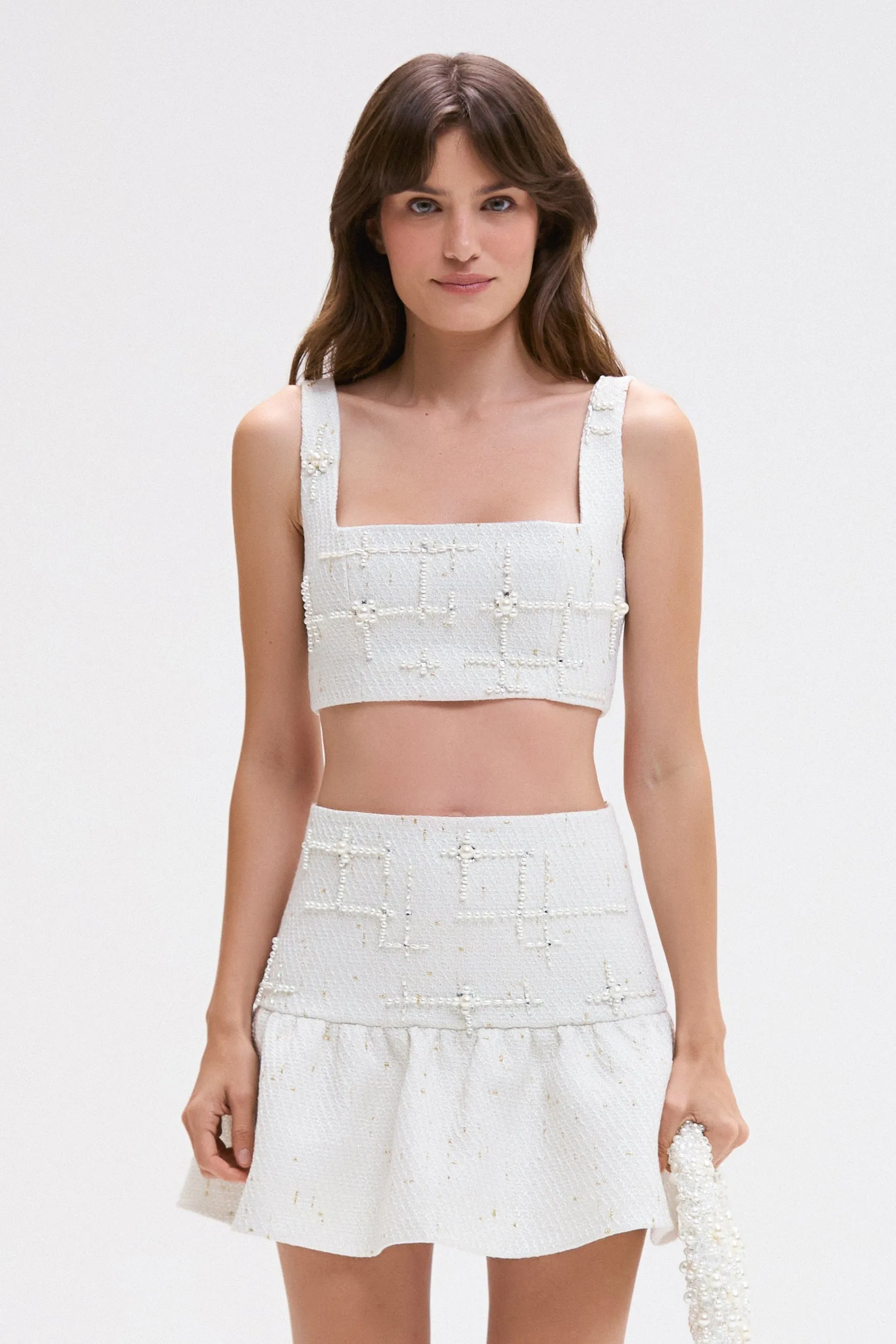 PEARL TWEED SKIRT sold by PatBO