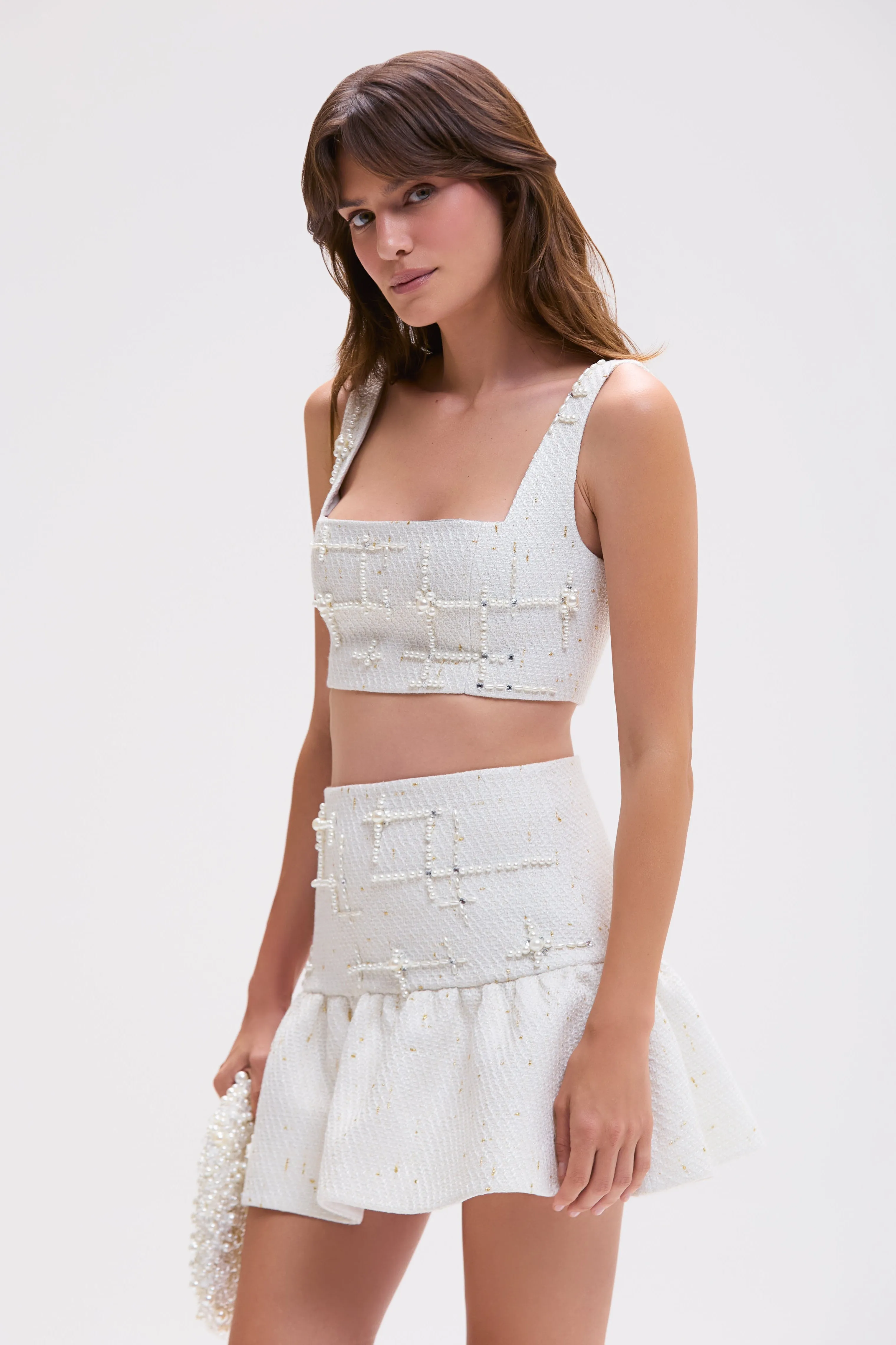 PEARL TWEED SKIRT sold by PatBO product image thumbnail 3