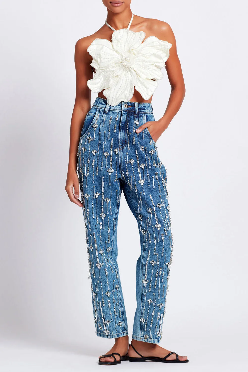 HAND-BEADED FLOWER TOP sold by PatBO product image thumbnail 2