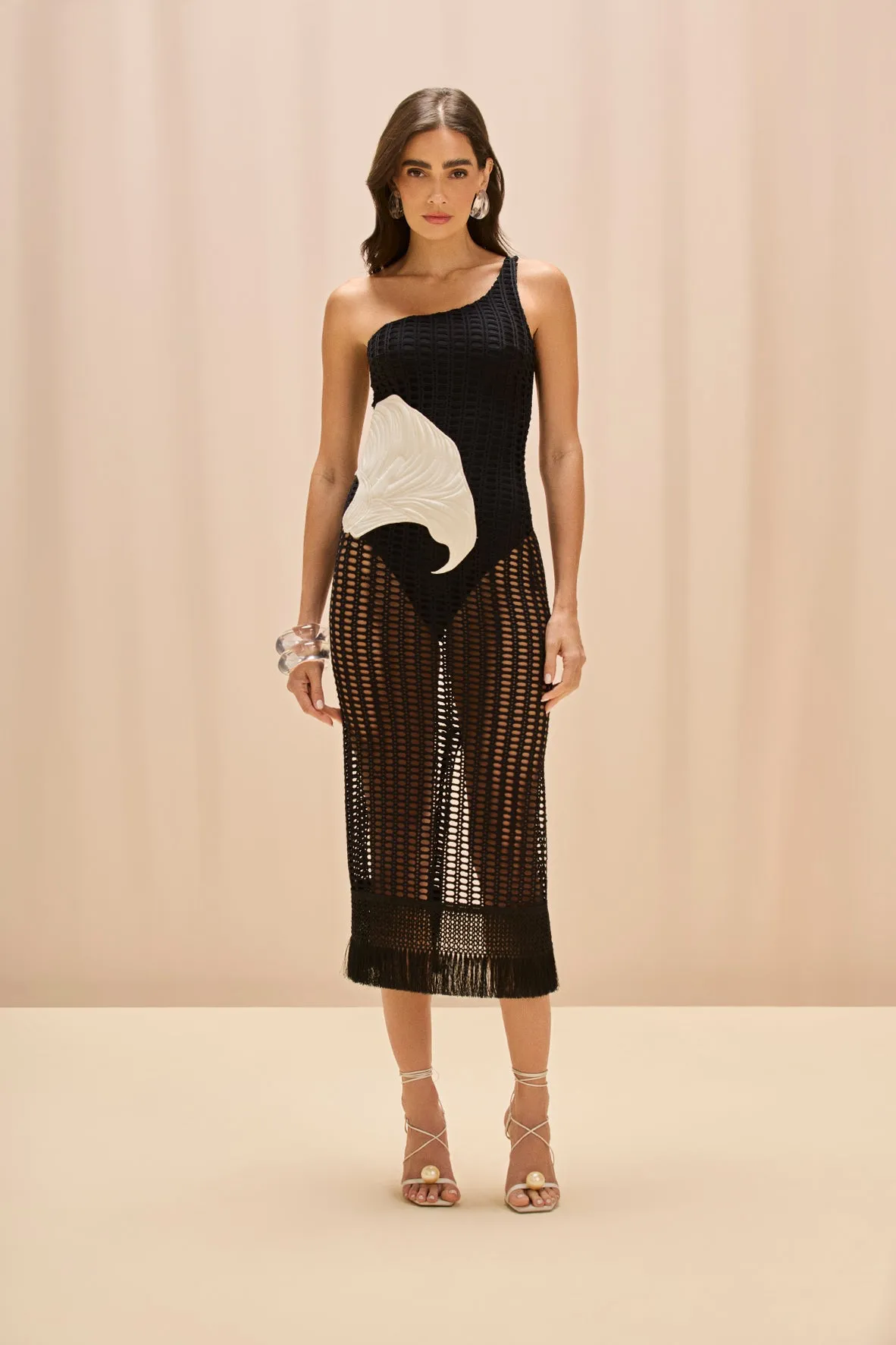 SELENE MESH PRINTED BEACH DRESS sold by PatBO