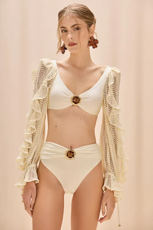 JADE LYCRA HIGH WAIST BIKINI BOTTOM sold by PatBO