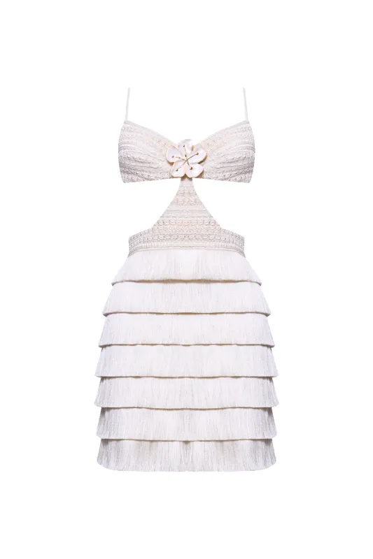 LYA FRINGE MINI DRESS sold by PatBO