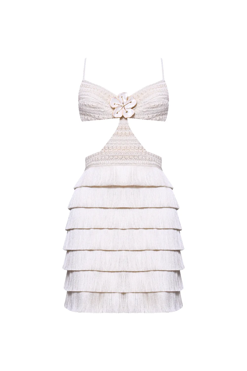 LYA FRINGE MINI DRESS sold by PatBO