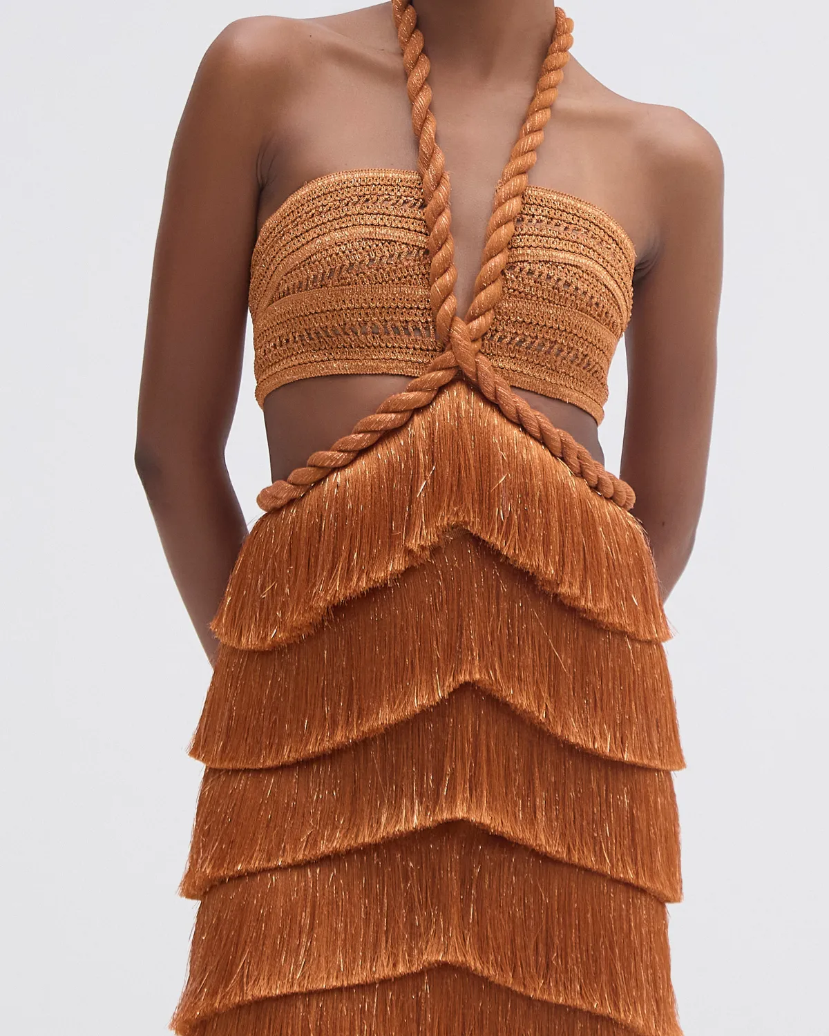 PAMPAS FRINGE CUT OUT MINI DRESS sold by PatBO product image thumbnail 3