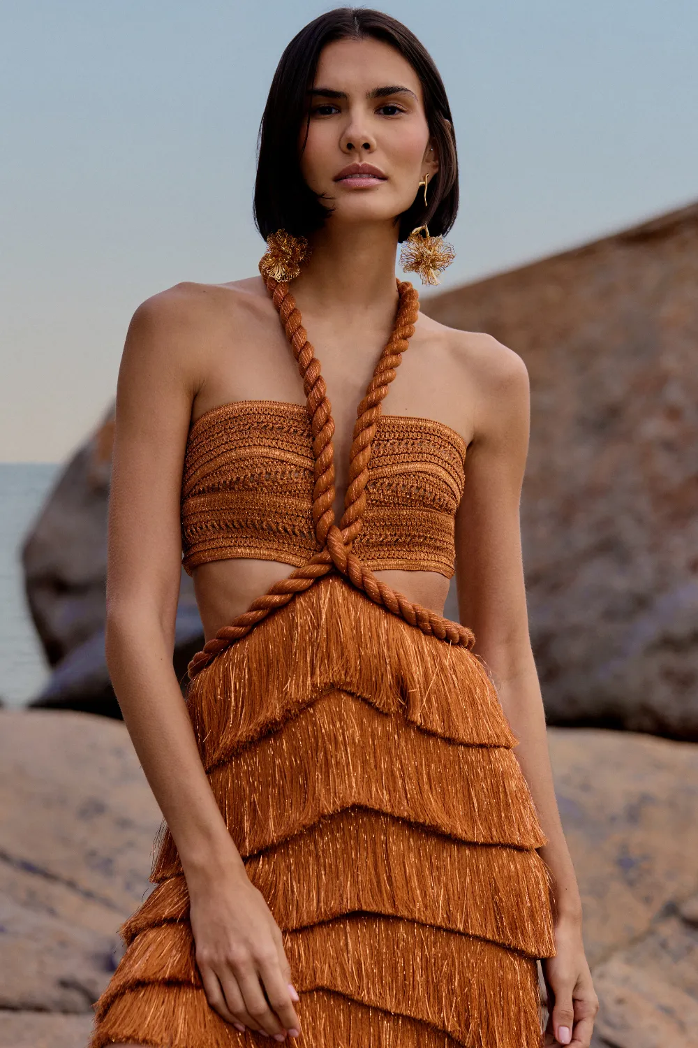 PAMPAS FRINGE CUT OUT MINI DRESS sold by PatBO product image thumbnail 4