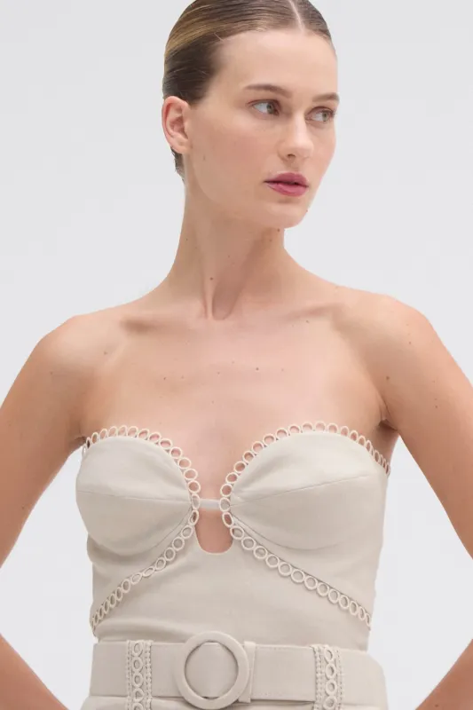 CANDY LINEN STRAPLESS TOP sold by PatBO