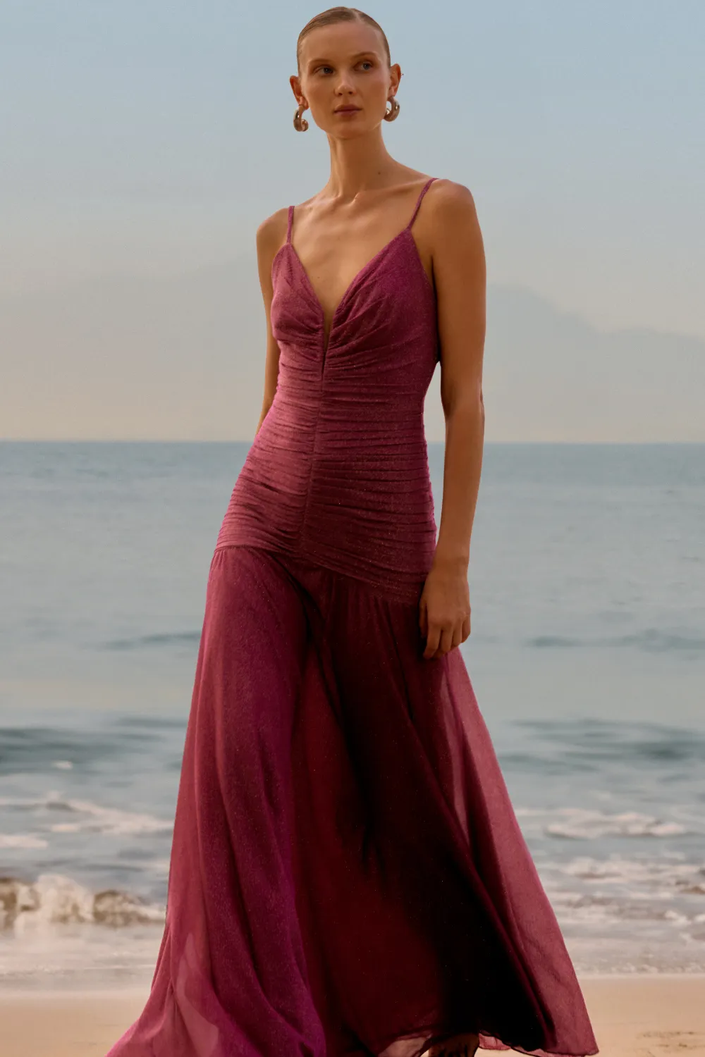 METALLIC PLUNGE GOWN sold by PatBO product image thumbnail 2