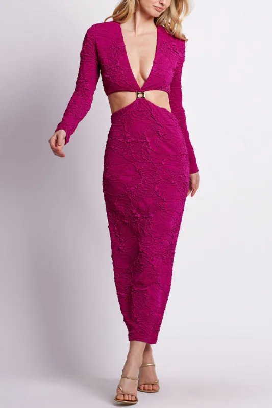 Jacquard Cut-Out Maxi Dress made by PatBO