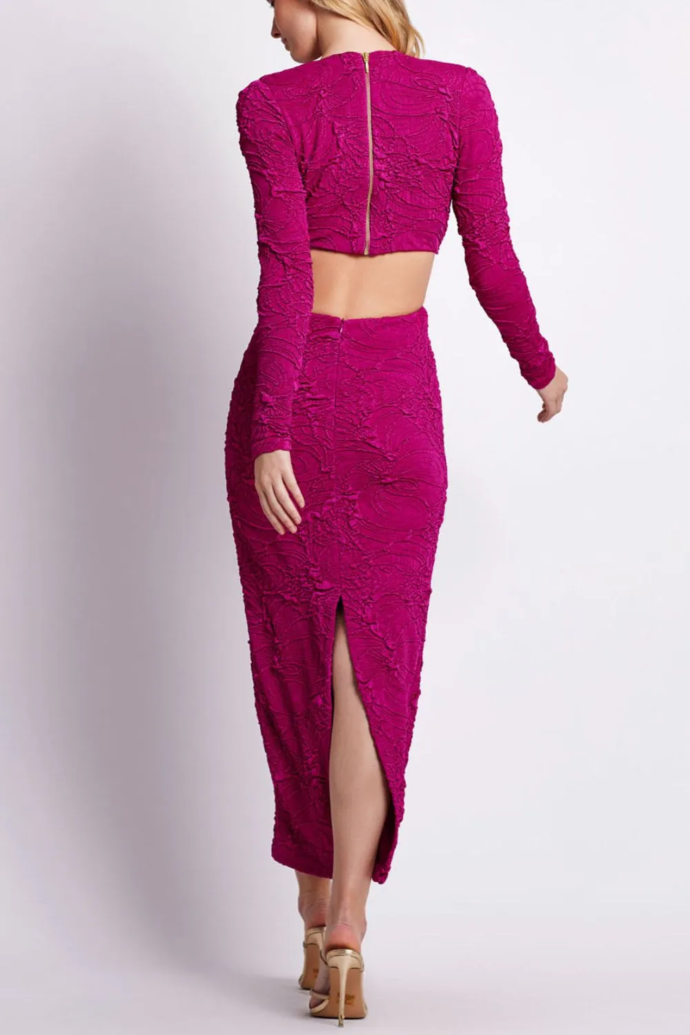 Jacquard Cut-Out Maxi Dress sold by PatBO product image thumbnail 3