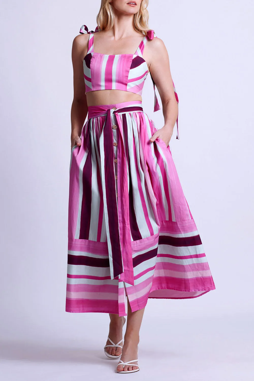 Listra Cotton Cropped Top sold by PatBO