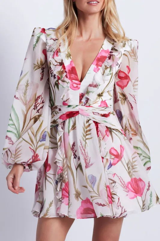 Viera V-Neck Mini Dress sold by PatBO