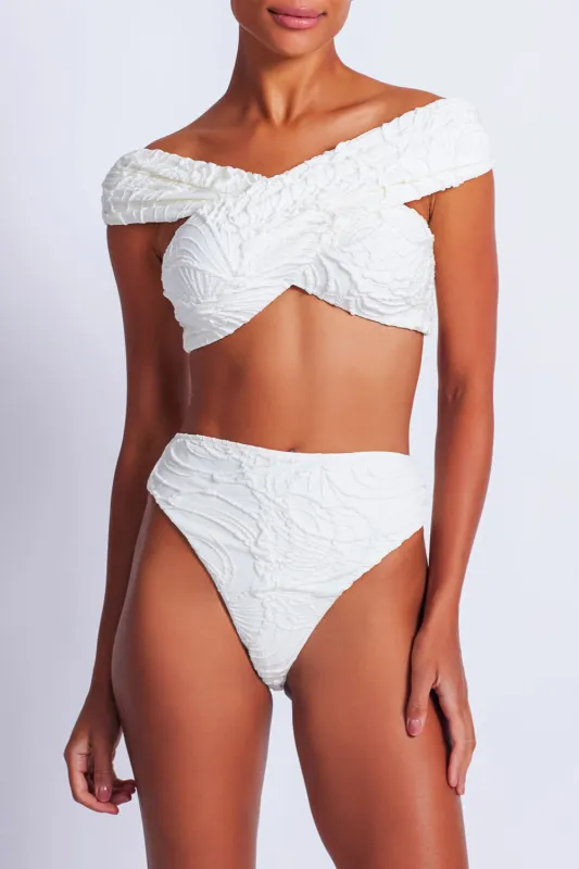 Jacquard High Leg Bikini Bottom sold by PatBO